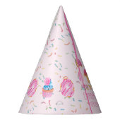 Niedliche Girls Donuts| Cupcakes zum 1. Geburtstag Partyhütchen (Links)