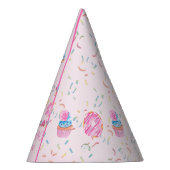 Niedliche Girls Donuts| Cupcakes zum 1. Geburtstag Partyhütchen (Rechts)