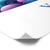 Niedliche Girls Fantasy Unicorn ergänzen Text Poster (Ecke)