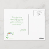 Niedliche Girl's fliegend Fee danke Postkarte (Rückseite)