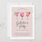 Niedliche Girls Galentine Party Valentine Einladung (Vorderseite)