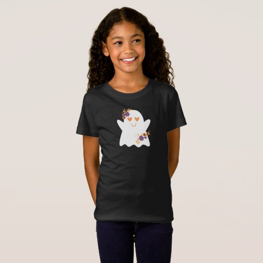 Niedliche Girls Halloween Ghost T-Shirt (Vorne ganz)