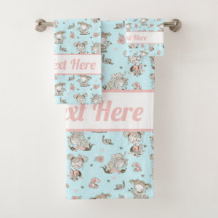 Niedliche Girls lesen Bücher Geschenk Ideen Badhandtuch Set