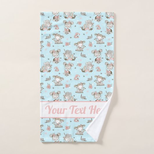 Niedliche Girls lesen Bücher Geschenk Ideen Badhandtuch Set (Handtuch)