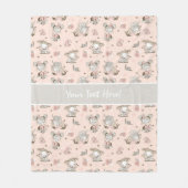 Niedliche Girls lesen Bücher Geschenk Ideen Fleecedecke (Vorderseite)