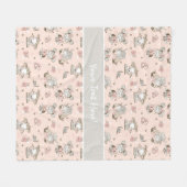 Niedliche Girls lesen Bücher Geschenk Ideen Fleecedecke (Vorderseite (Horizontal))