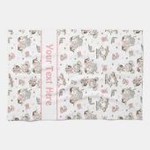 Niedliche Girls lesen Bücher Geschenk Ideen Geschirrtuch (Horizontal)