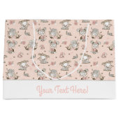 Niedliche Girls lesen Bücher Geschenk Ideen Große Geschenktüte (Vorderseite)