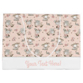 Niedliche Girls lesen Bücher Geschenk Ideen Große Geschenktüte (Rückseite)