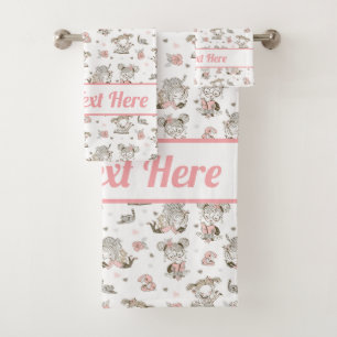 Niedliche Girls lesen Bücher Geschenkideen Badhandtuch Set