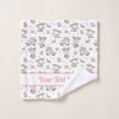 Niedliche Girls lesen Bücher Geschenkideen Badhandtuch Set (Waschlappen)