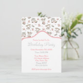 Niedliche Girls lesen Bücher Geschenkideen Einladung (Stehend Vorderseite)