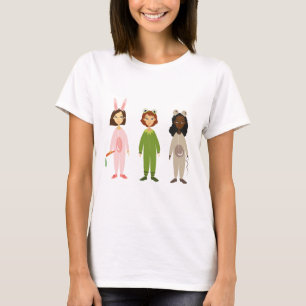 Niedliche Girls Pajama Freundesthema T-Shirt