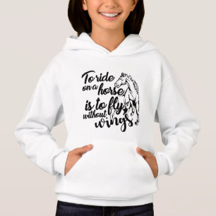 niedliche Girls Pferdefreunde Wortart Hoodie