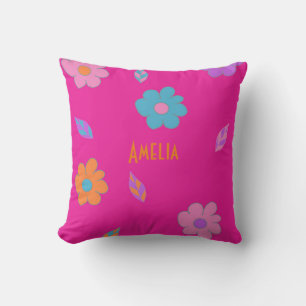 Niedliche Girls Retro Blume Kissen