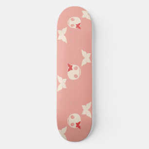 Niedliche Girls Skatedeck mit Skullen und Schmette Skateboard
