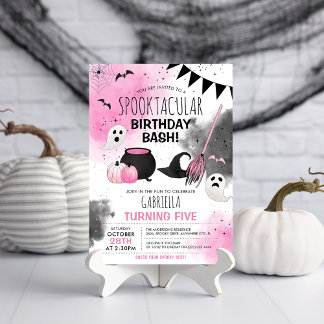 Niedliche Girls Spooktacular Halloween Einladung