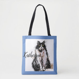 Niedliche Girls Tuxedo Katze Spielen Tasche