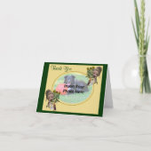 Niedliche Girls und Welpen Vielen Dank Foto Card Dankeskarte (Vorderseite)