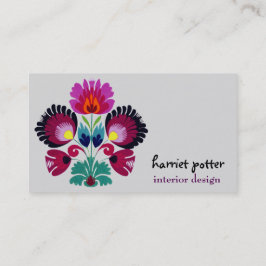 Niedliche Girly-Bohemische Blume Visitenkarte