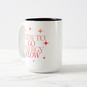 Niedliche Girly Brew zum Energiefluss Kaffeemaschi Zweifarbige Tasse (Vorderseite Links)