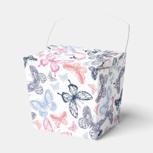 Niedliche Girly Colorful Butterfly Illustration Pa Geschenkschachtel