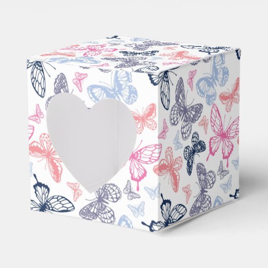 Niedliche Girly Colorful Butterfly Illustration Pa Geschenkschachtel (Vorderseite)