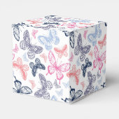 Niedliche Girly Colorful Butterfly Illustration Pa Geschenkschachtel (Rückseite)