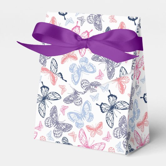 Niedliche Girly Colorful Butterfly Illustration Pa Geschenkschachtel (Vorderseite)