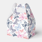 Niedliche Girly Colorful Butterfly Illustration Pa Geschenkschachtel (Rückseite)