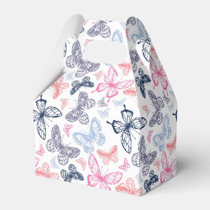 Niedliche Girly Colorful Butterfly Illustration Pa Geschenkschachtel