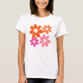 Niedliche Girly Happy Blume T-Shirt (Vorderseite)