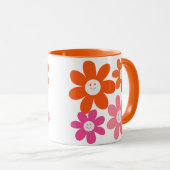 Niedliche Girly Happy Blume Tasse (VorderseiteRechts)