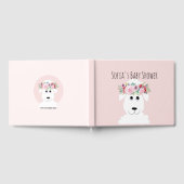 Niedliche Girly Lamb Watercolor Blume Kinderdusche Gästebuch (Voll)