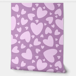 Niedliche Girly-Liebe hört Rosa und Pflaume Tapete