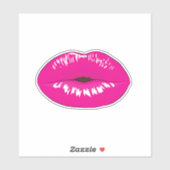 Niedliche Girly Lips, Kiss Aufkleber (Blatt)