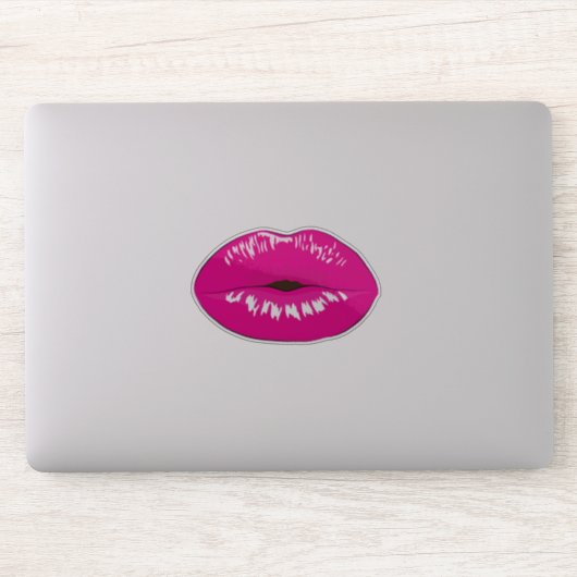 Niedliche Girly Lips, Kiss Aufkleber (Computer)