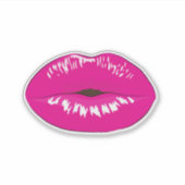 Niedliche Girly Lips, Kiss Aufkleber (Vorderseite)