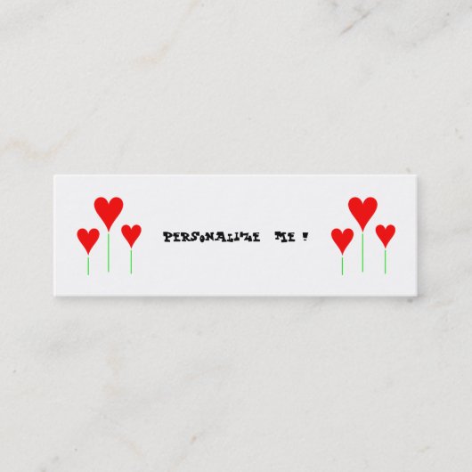 Niedliche Girly Mini Visitenkarte (Vorderseite)