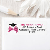Niedliche Girly Pink Bow Graduation Cap (Insitu)