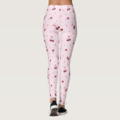 Niedliche Girly Pink Bows und Cherries Leggings (Rückseite)