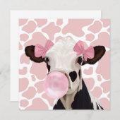 Niedliche Girly Pink Bubblegum Blash Kuh (Vorne/Hinten)