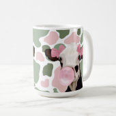 Niedliche Girly Pink Bubblegum Blash Kuh Kaffeetasse (VorderseiteRechts)