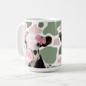 Niedliche Girly Pink Bubblegum Blash Kuh Kaffeetasse (Vorderseite Links)