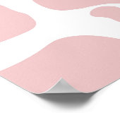 Niedliche Girly Pink Bubblegum Blash Kuh Poster (Ecke)