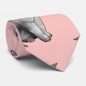 Niedliche Girly Pink Cats Tierische Musterbeispiel Krawatte (Gerollt)