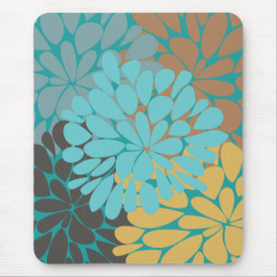 Niedliche Girly Retro Blumenmode Mousepad
