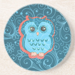 Niedliche Girly Retro Blumenmode Sandstein Untersetzer