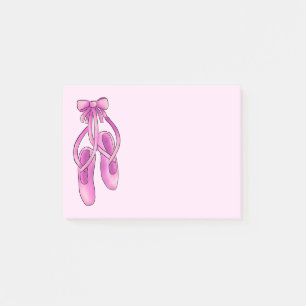 Niedliche Girly rosa Ballett-Schuhe Post-it Klebezettel