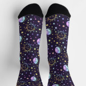 Niedliche Girly Stars Sonne und Mond Hübsche Magie Socken (Oben)